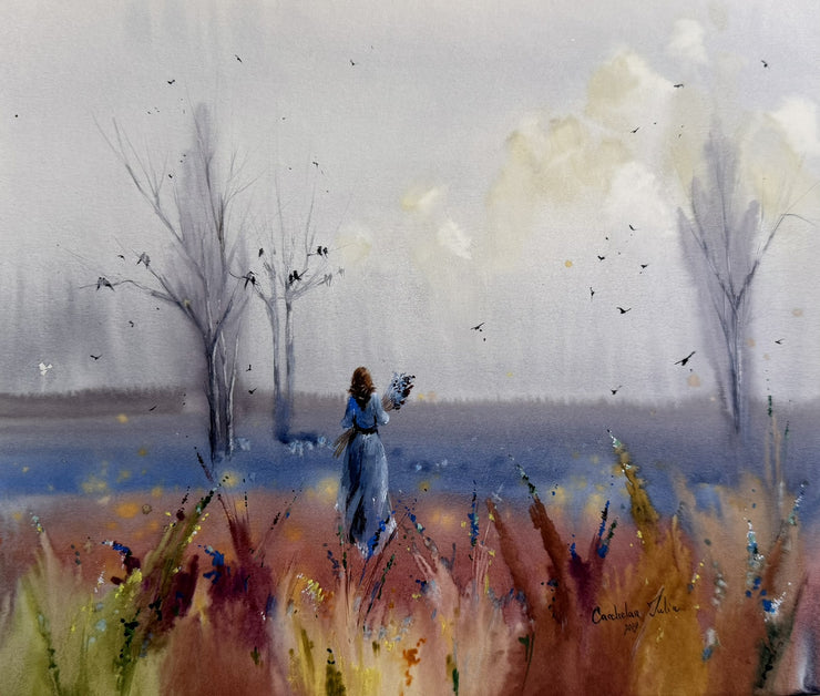 Iulia Carchelan-Bare Trees and Blue Silence-Unframed