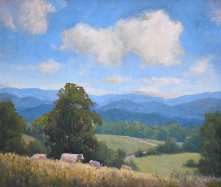 Blue Ridge View with Cows