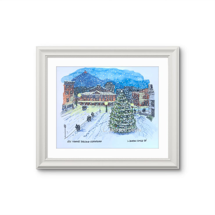 L. Jackson Doyle-City Market Building-Christmas-Original
