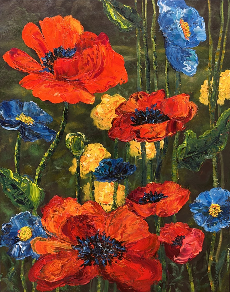 Textured Poppies