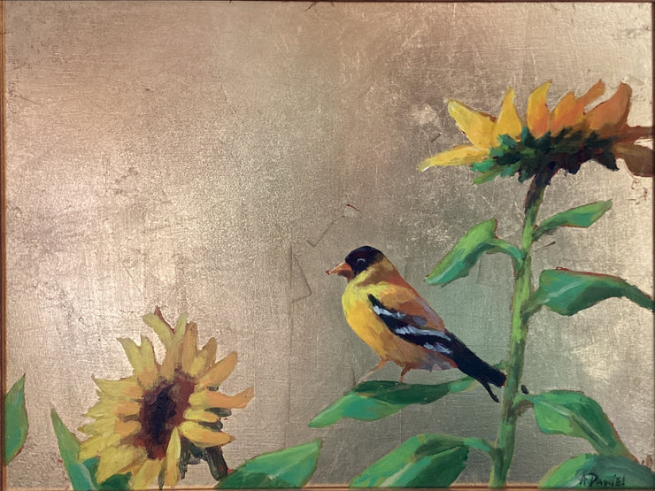 Yellow Bird/Sunflowers Goldleaf