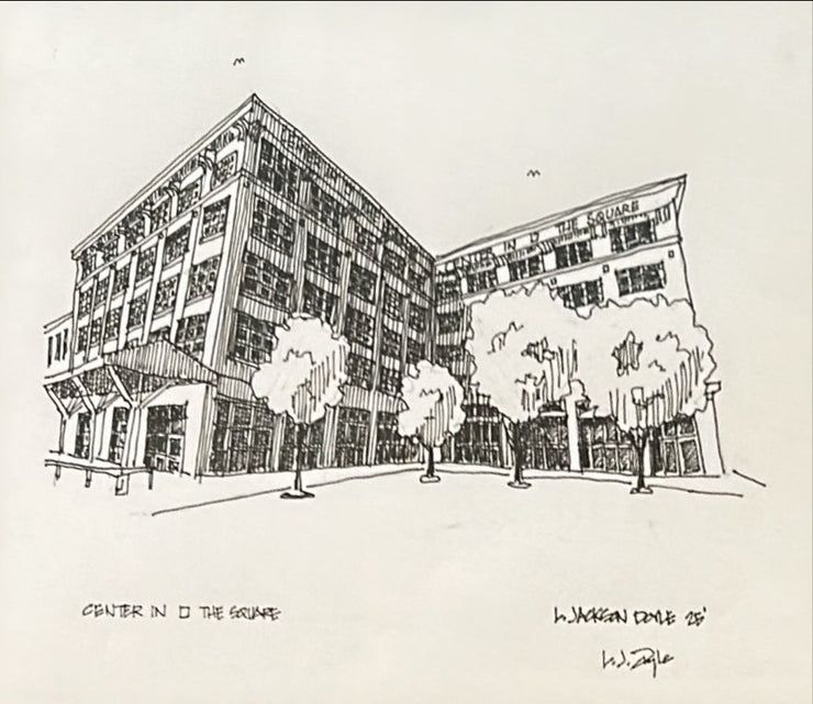 L. Jackson Doyle-Center In the Square B&W Original