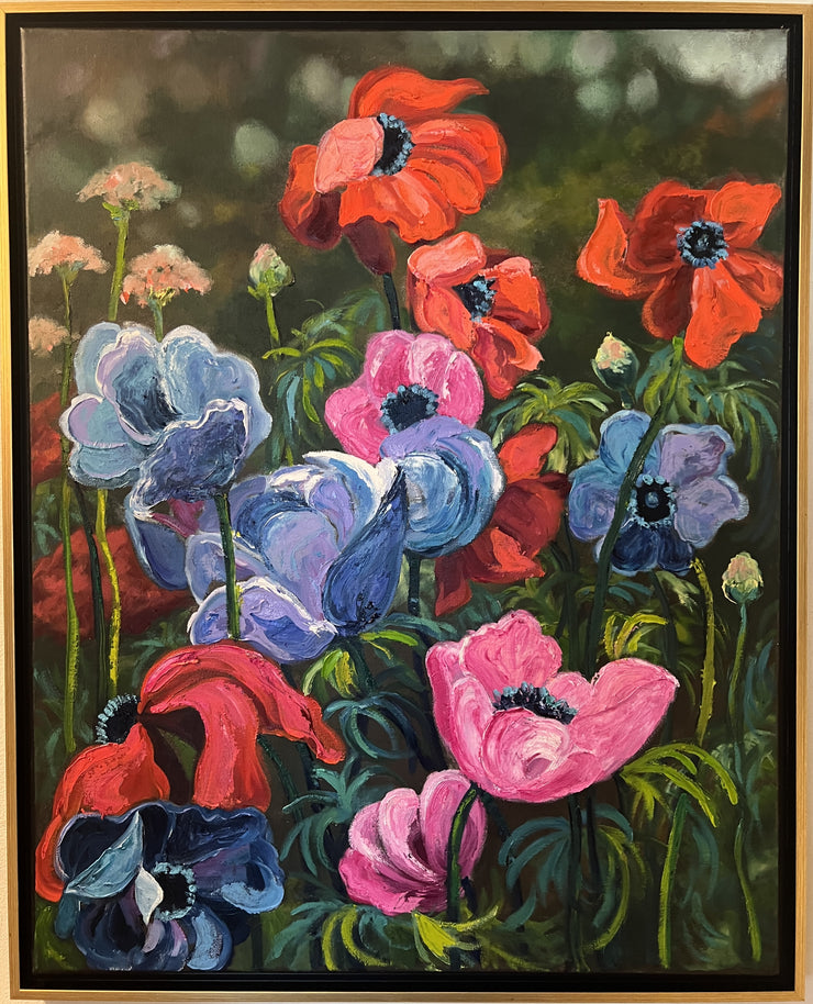 Connie Logan-Red & Blue Poppies
