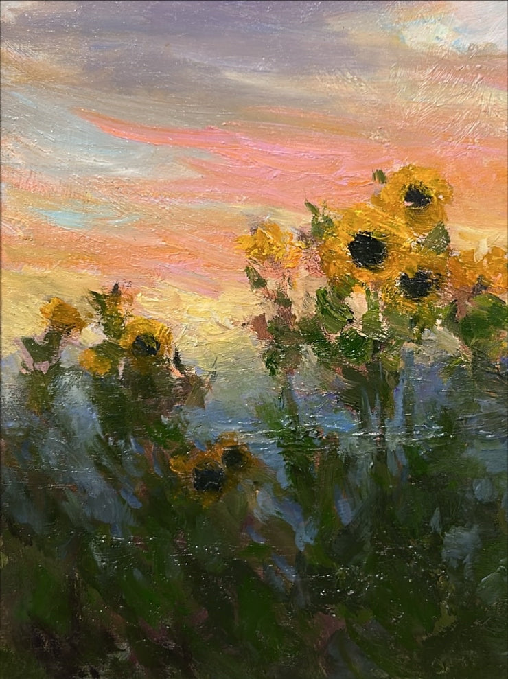 Julia Lesnichy-Sunflowers In The Sunset