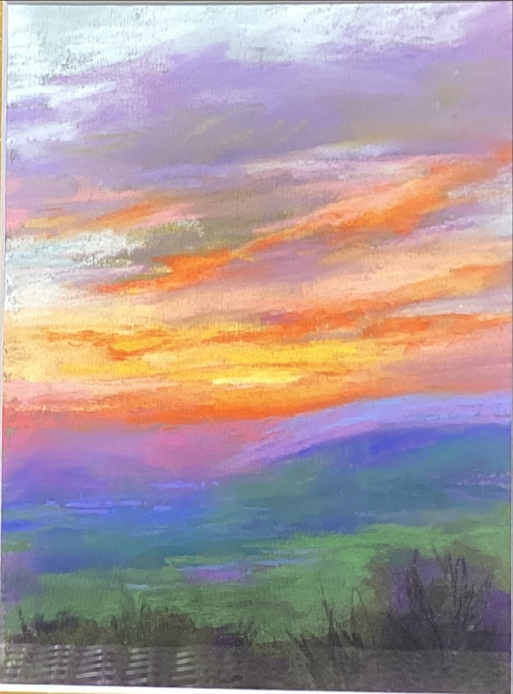 Sunset In The Blue Ridge Mountains - Pastel